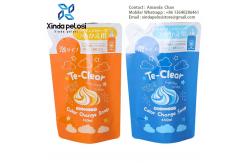 China Custom Printed Stand Up Liquid Soap Shampoo Packaging Bag Shower Gel Spouted Pouch supplier
