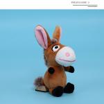 Cute Donkey Shape Plush Keychain Toys Mini Size PP Cotton Filling 13CM for sale
