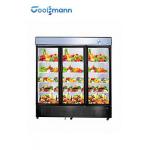 LED Glass Door Cooler Drinks Fridge 1587L Double Layer Tempered