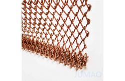 China Rhombic Hole Brass Wire Mesh Curtains Ceiling Decoration supplier