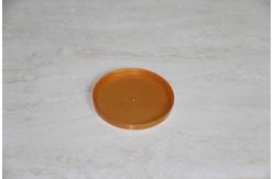 China Yellow recycled Round plastic PE lid  for food paper cans , PE cover supplier