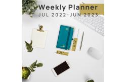 China FSC Small Academic Planner Pacific Green With Vertical Hourly Schedule supplier