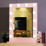 Dimmable LED Lighted Makeup Mirror With Music Player And Adjustable Lights for sale