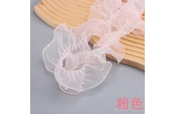 China 12cm*2m Wrinkled Edge Lace Ribbon For Flower Package And Gift Packing supplier