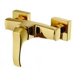 Center Handle Light Gold Shower Mixer Faucet Solid Brass Bathroom Taps for sale