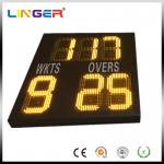 Small Electronic Cricket Scoreboard For Inside , Simple Type In Yellow Color for sale