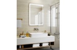 China Hotel Lighted Magnifying Makeup Mirror With Bluetooth And Dimmable Light supplier