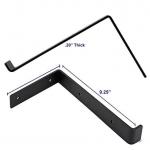 Heavy Duty 5 6 7 8 9 Inch Black Powder Coating Metal Bracket L Floating Wall Shelf Brackets for sale