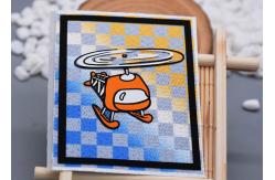 China Horizontal Woven Fabric Screen Printed Patches With Eco Friendly Silicone Logo supplier
