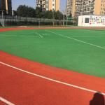 IAAF Standard Waterproof 13mm PU Synthetic Rubber Flooring Harmless for sale