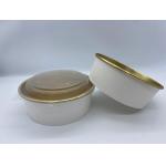 High Quality Take Away Waterproof 1300ML Takeaway Gold Foil Paper Bowl for sale