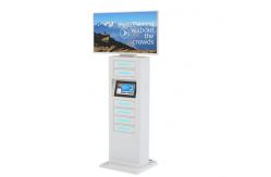 China Remote Digital Signage Cell Phone Charging Stations With 43 Inch Advertising Screen supplier