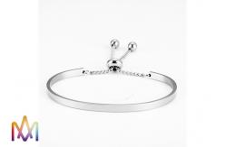 China 11g Adjustable 304 Stainless Steel Open Cuff Bangle supplier