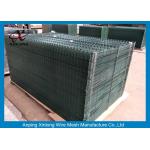 Dark Green Welded Wire Mesh Fencing Panels , Wire Panel Fence Peach Shape Post