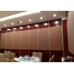 Acoustic Folding System Sliding Partition Walls For Classroom Fabric Surface Aluminium Frame