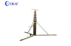 China Manual Telescopic Mast Pole Light Portable Antenna Tower With Tripod / Wheels supplier