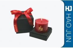 China Waterproof Custom Rigid Gift Candles In Boxes Cylinder Shape With Art Paper Materials supplier