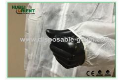 China MP SMS Tyvek Nonwoven Material Single Use Lab Coat With Zip Closure supplier