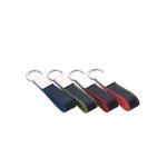 Stitch Metal Snap Hook Key Ring 7mm Debossing Leather Car Key Holder for sale