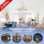 Elegant 42 Inch Chandelier Hidden Blade Ceiling Fan with 2- and Dimmer Compatibility