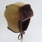 High quality double face shearling sheepskin boys winter hat for sale