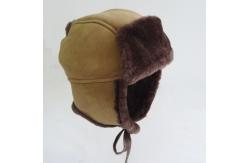 China High quality double face shearling sheepskin boys winter hat supplier