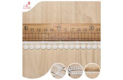 China White Flat Pom-pom Lace Trimmings Garment Accessories Lace Border supplier