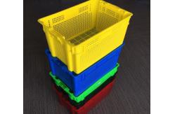 China Cheap stacked and nested plastic container box for meat and fish supplier