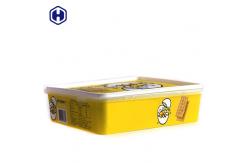 China Soda Cracker Square Plastic Food Containers In Mold Labeling 87OZ 2600ML supplier