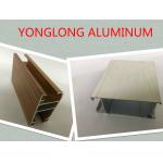 Customized Length Aluminium Extrusion Profiles Imitation Wood Grain Transfer Printing for sale