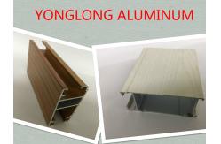 China Customized Length Aluminium Extrusion Profiles Imitation Wood Grain Transfer Printing supplier