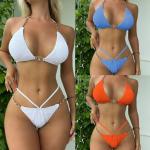 Heart Chain Swimming Suits Bikini Fashion Solid Color Ladies Sexy Swimsuit Bikini for sale