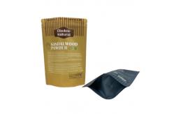China Kraft Brown Paper Snack Bag Packaging Stand Up Pouch Flat Bottom With Zipper supplier