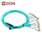 24 Fibers MPO to LC OM3 Fiber Optic MPO-LC 2.0mm Straight harness Cables for sale