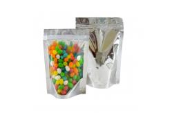 China 7x9cm Holographic Stand Up Pouch 11x14cm Silver Foil Plastic Bags ISO9001 supplier