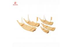 China Sustainable Bamboo 70cm Sushi Boat Tray With Flagpole supplier