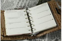 China Exquisite A6 Ring Binder Organizer Easily Transportable High Grade Leather Material supplier