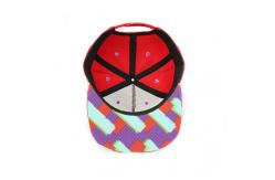 China Girls Polyester Fabric Flat Brim Snapback Hats Sublimination Print supplier