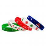 Customized Silicone Wristbands Merry Christmas For Advertising Promotional Business Event for sale