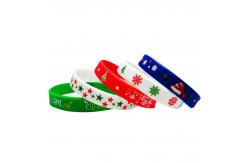 China Customized Silicone Wristbands Merry Christmas For Advertising Promotional Business Event supplier