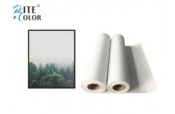 China Waterproof 280gsm Matte Polyester Canvas Rolls Single Side For Giclee Inkjet Printing supplier