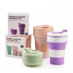 350ml 500ml Silicone Travel Coffee Cup Collapsible OEM ODM for sale