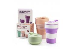 China 350ml 500ml Silicone Travel Coffee Cup Collapsible OEM ODM supplier