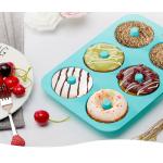 BPA Free Non Stick 6 Cavity Silicone Donut Molds For Cake Cupcakes for sale