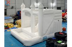 China ODM/OEM Inflatable White Wedding Bouncy Castle With Slide For Wedding Party supplier