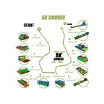 0.55mm PVC Tarpaulin Inflatable Obstacle Challenges / Insane 5k Obstacle Course