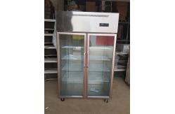 China 220V Double Door Fridge Freezer Commercial 1.2m Double Temperature supplier