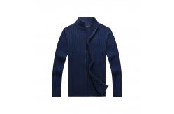 China 100% cotton Autumn Winter Zipper Sweater Mens Black Cardigan Sweater supplier