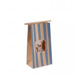 Customize Bottom Tote Kraft Paperbag Print Brown To Go Lunch Takeaway Bags for sale