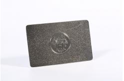 China Reverse Etching Embossing SS Metal Business Cards Mirror Effect supplier